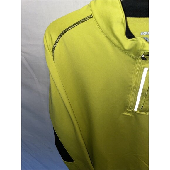 Saucony Men’s Athletic Shirt Size 2XL Yellow Athleisure Running Crosstraining - Picture 5 of 12